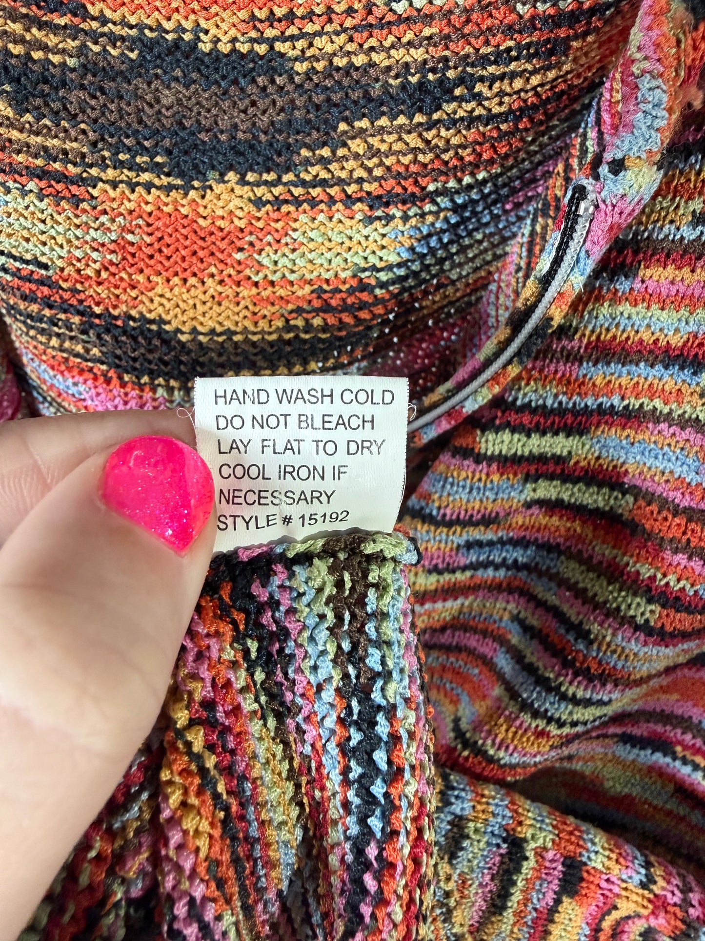 Vintage 2000s Anthropologie rainbow double-zip knit hoodie