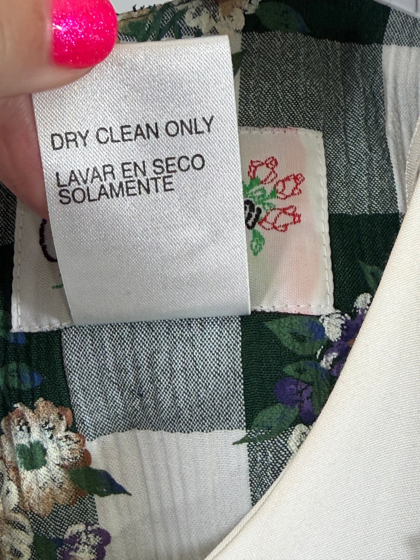 Vintage 90s Olivia Rose green gingham knit vest dress