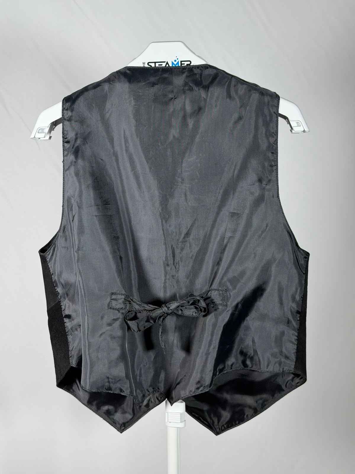 Vintage 90s Uno Momento black genuine suede vest