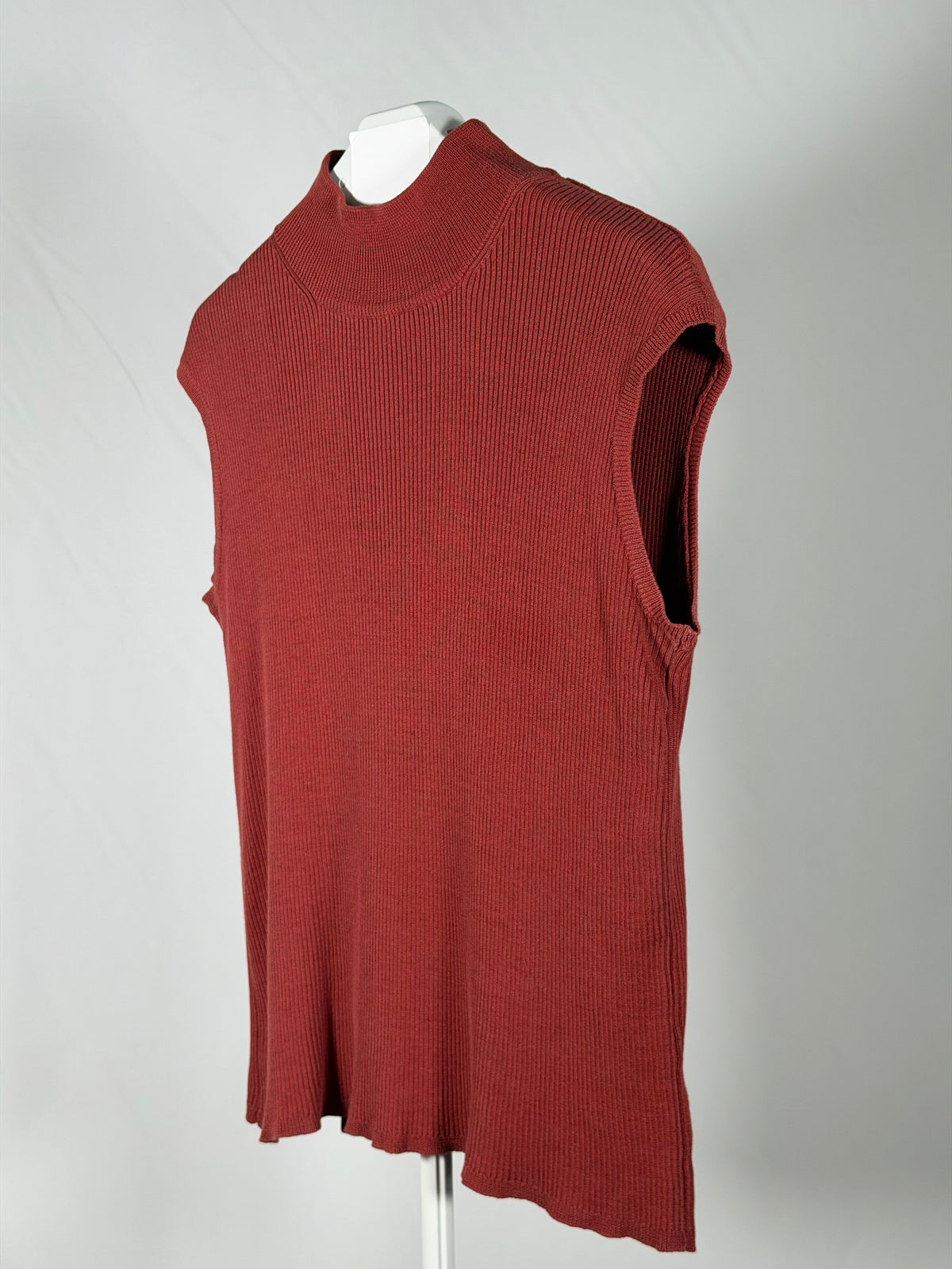 Vintage 90s Coldwater Creek rust mock neck tank sweater