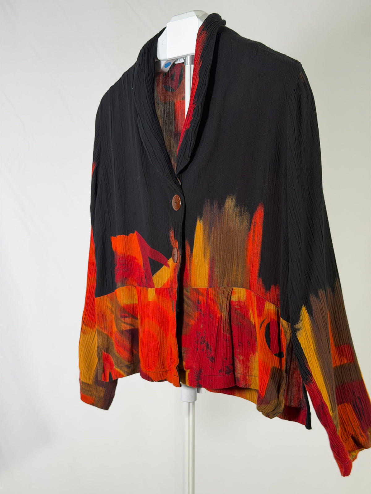 Vintage 90s Paradiso abstract artsy button up top