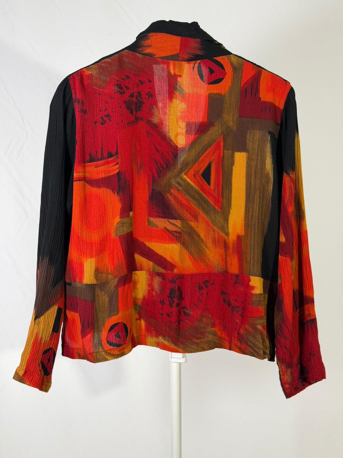 Vintage 90s Paradiso abstract artsy button up top
