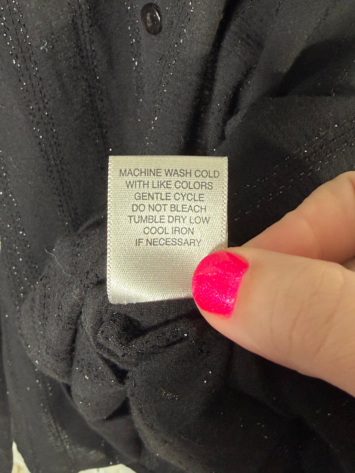 Vintage Y2K Christopher & Banks black metallic pinstripe blouse