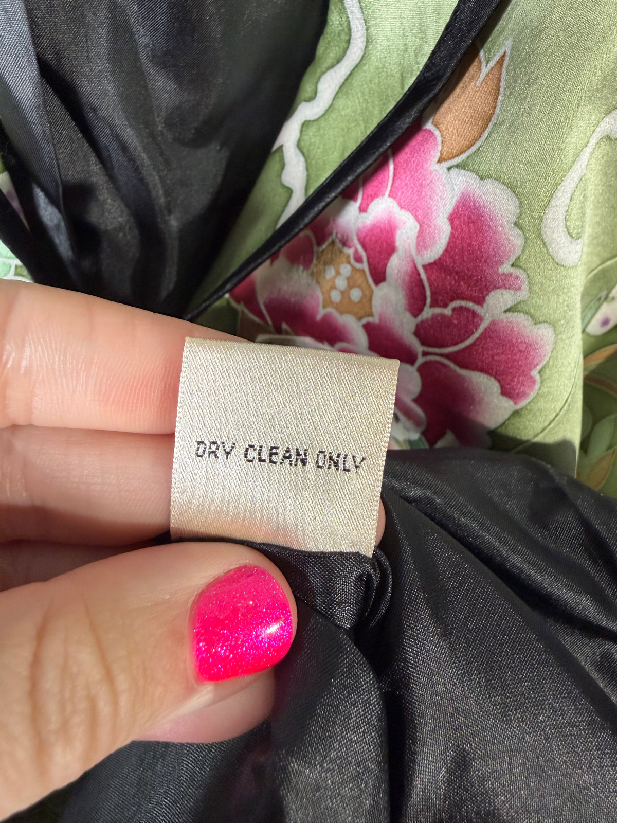Vintage Y2K Keke Collection light green silk peony floral blazer