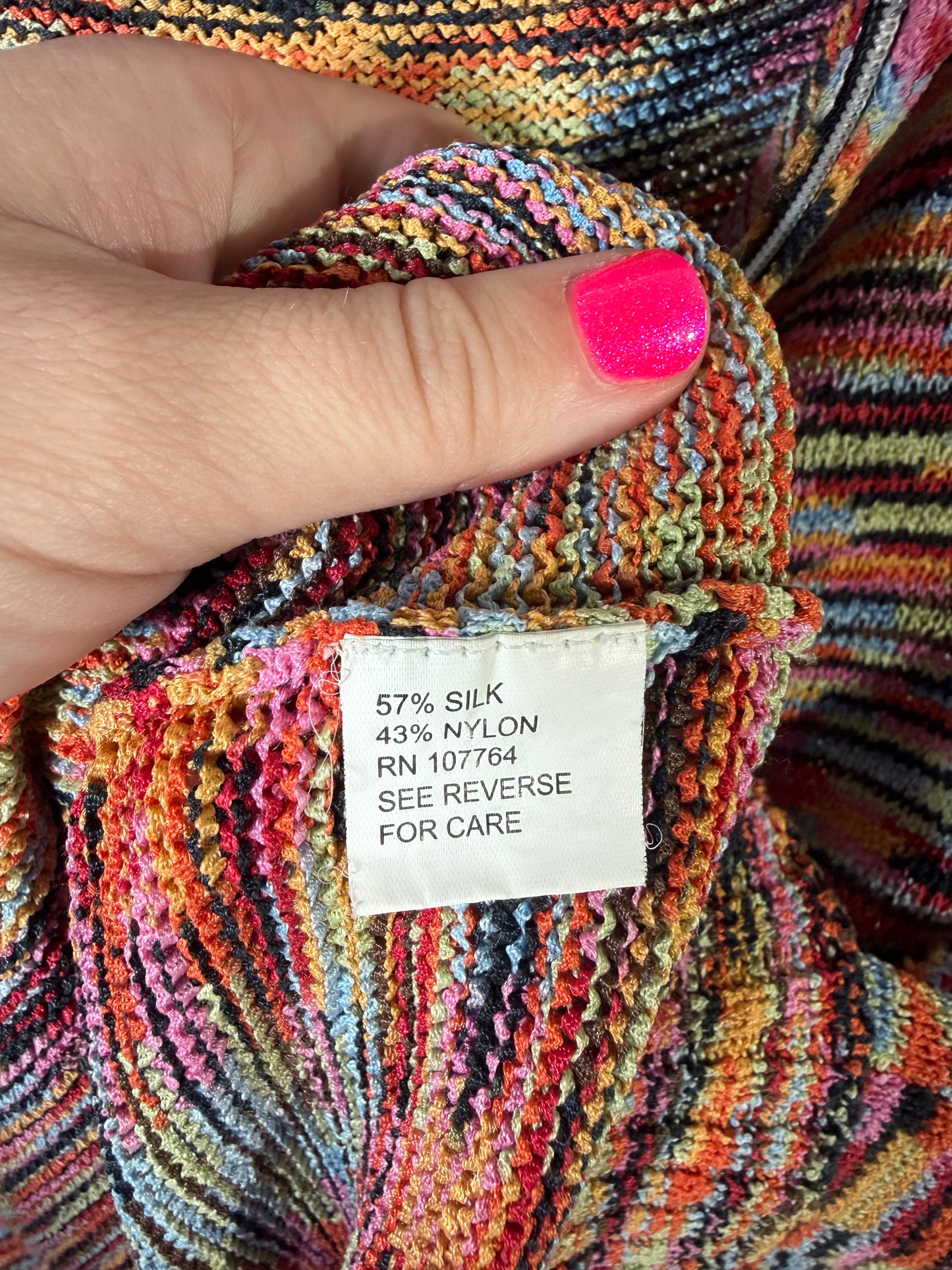 Vintage 2000s Anthropologie rainbow double-zip knit hoodie