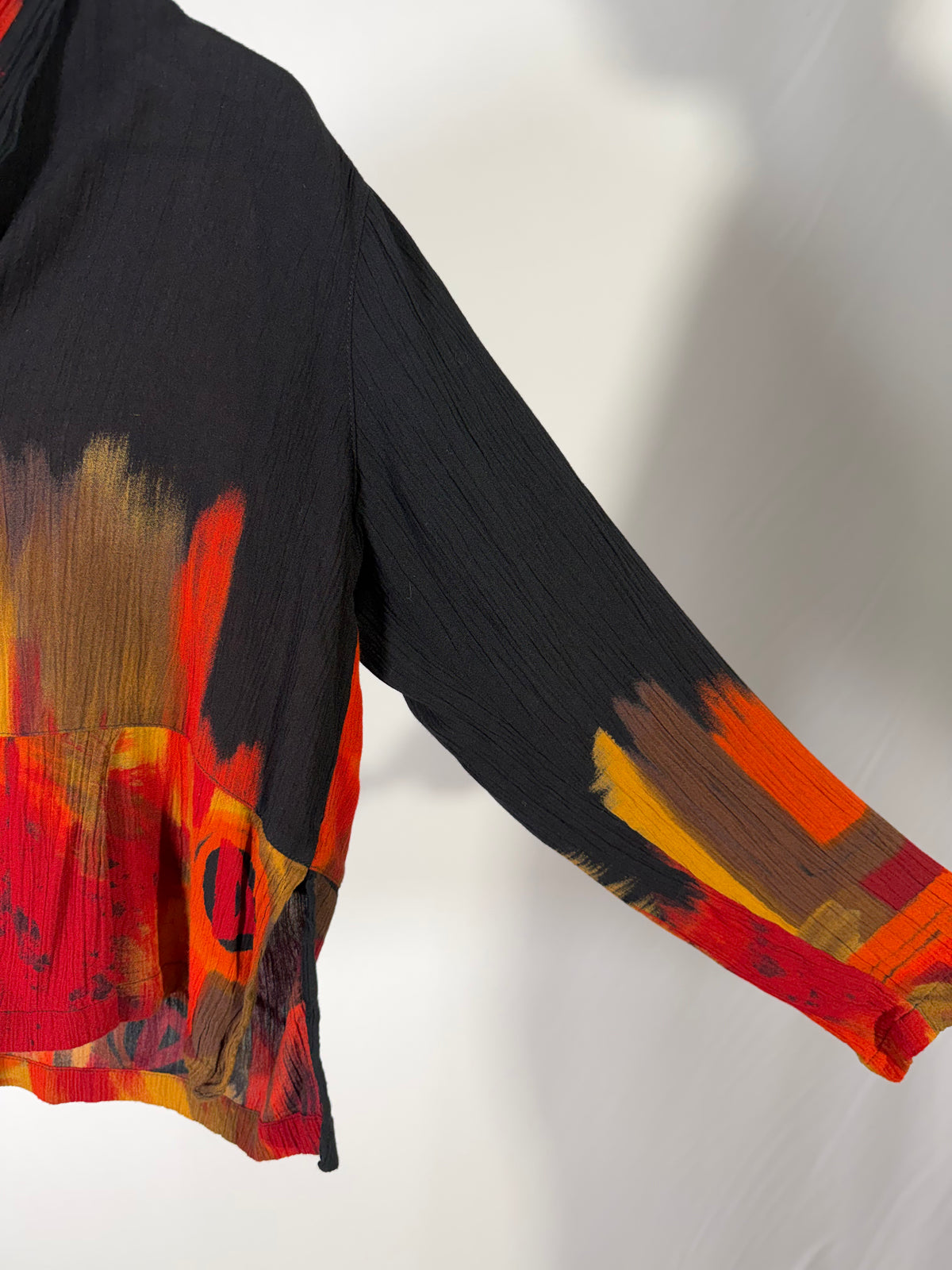 Vintage 90s Paradiso abstract artsy button up top