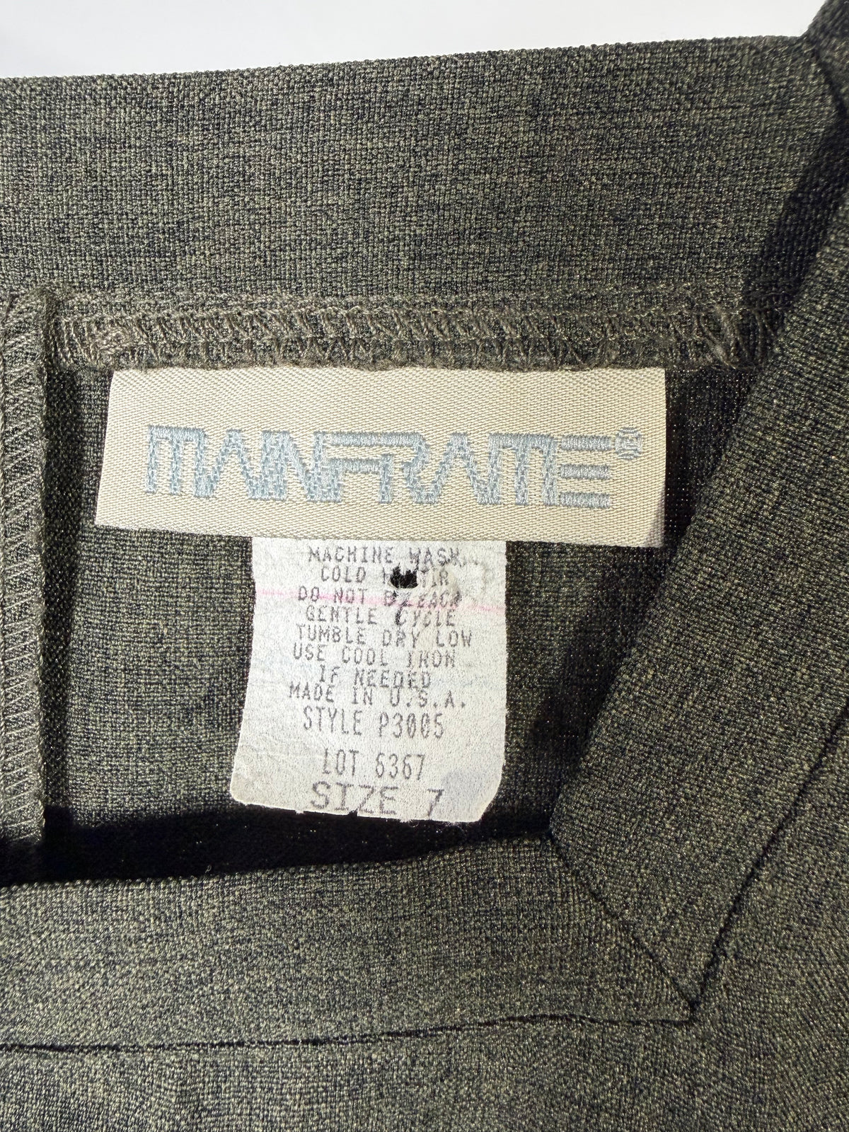 Vintage 90s Mainframe olive square-neck button belted  top