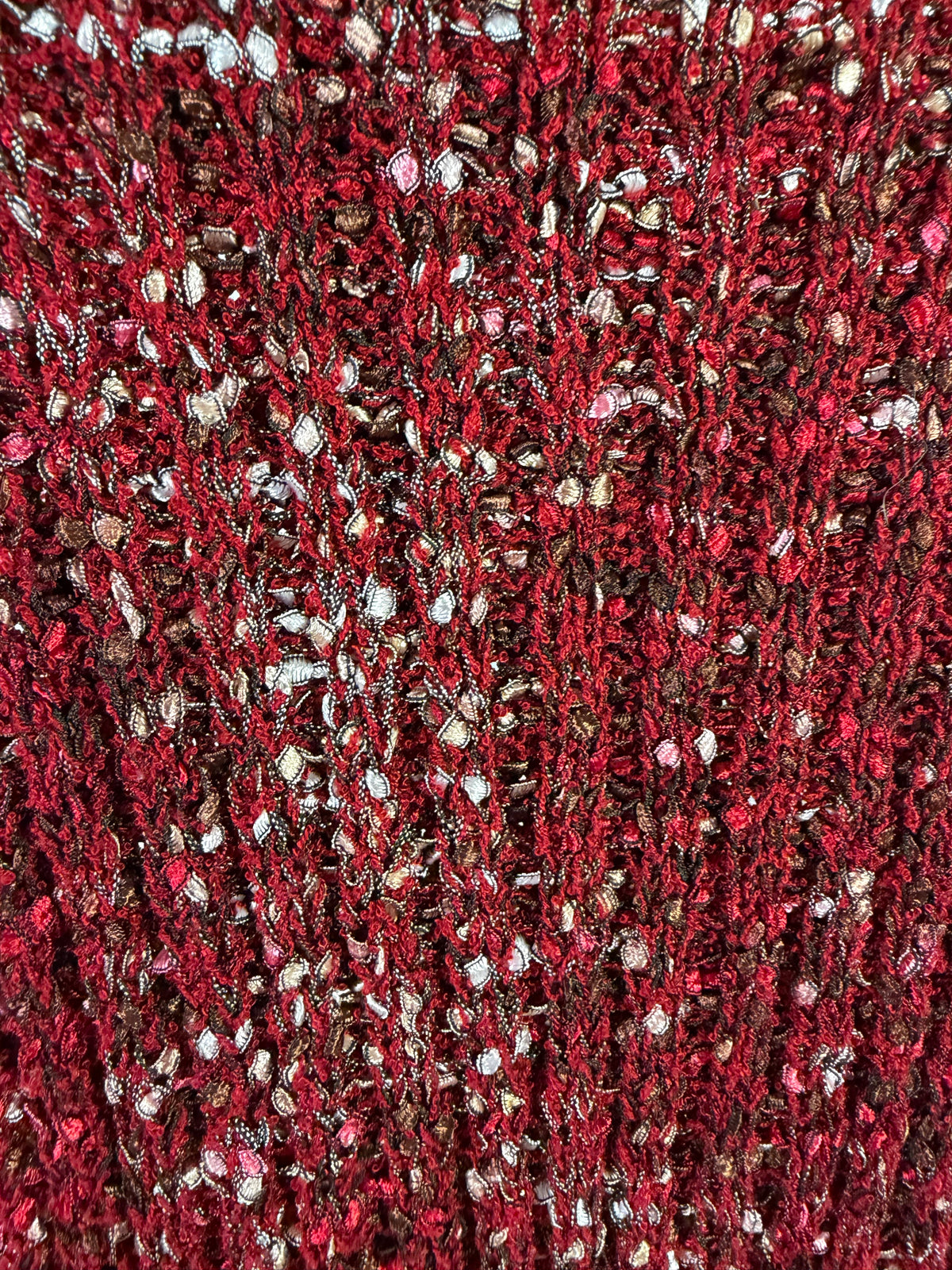 Vintage 90s Uniform red marled knit sleeveless sweater top