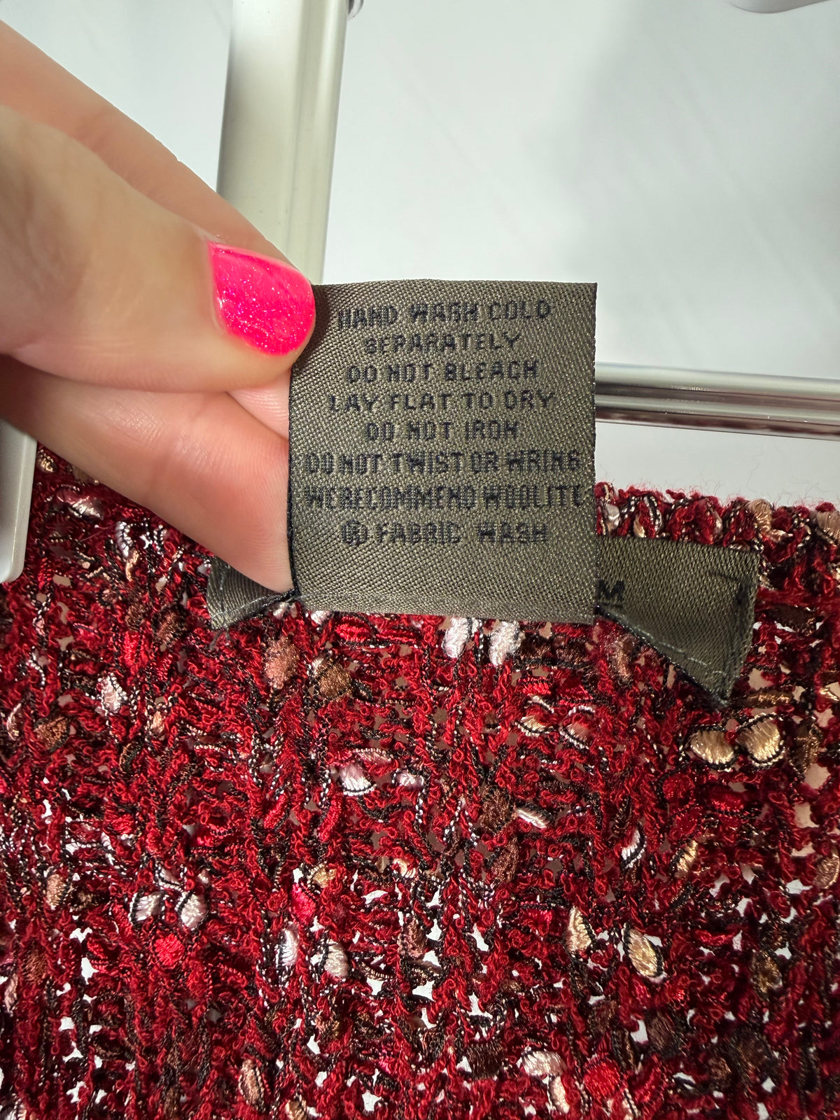 Vintage 90s Uniform red marled knit sleeveless sweater top
