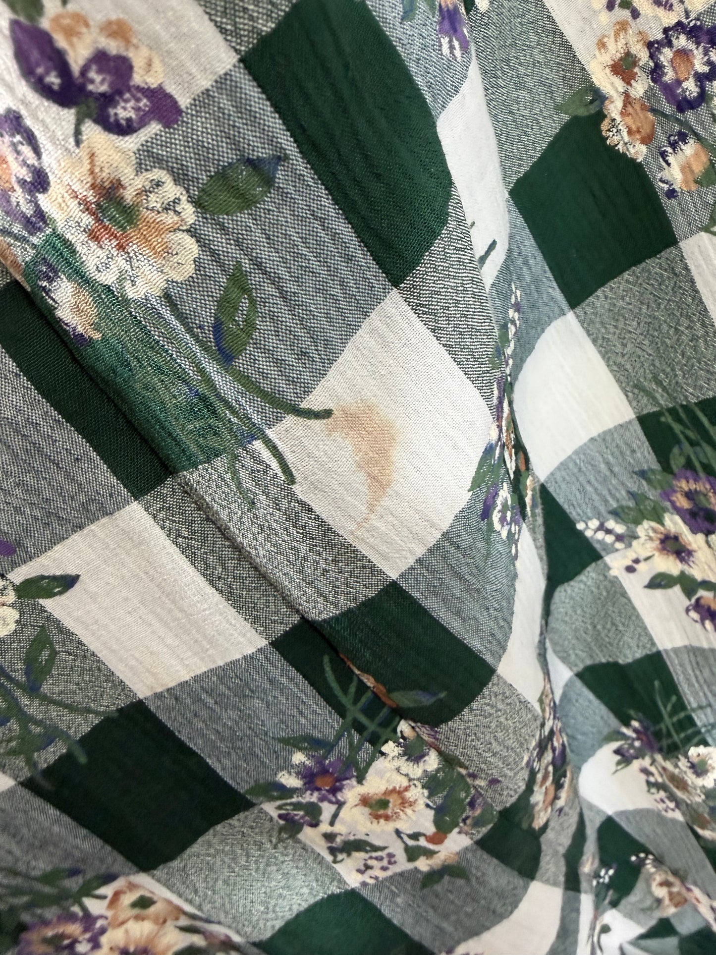 Vintage 90s Olivia Rose green gingham knit vest dress