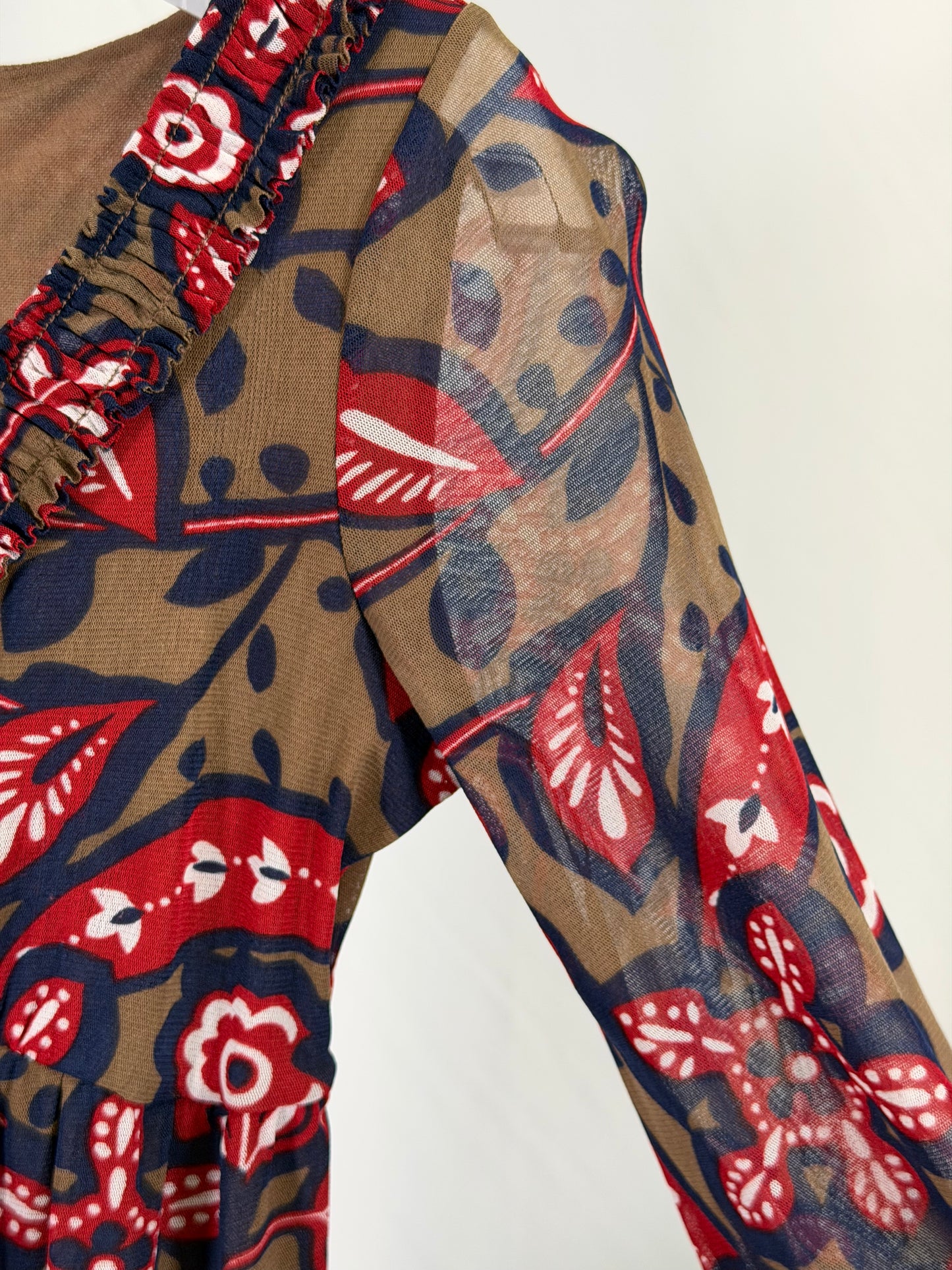 Vintage Y2K INC mesh floral paisley mini dress