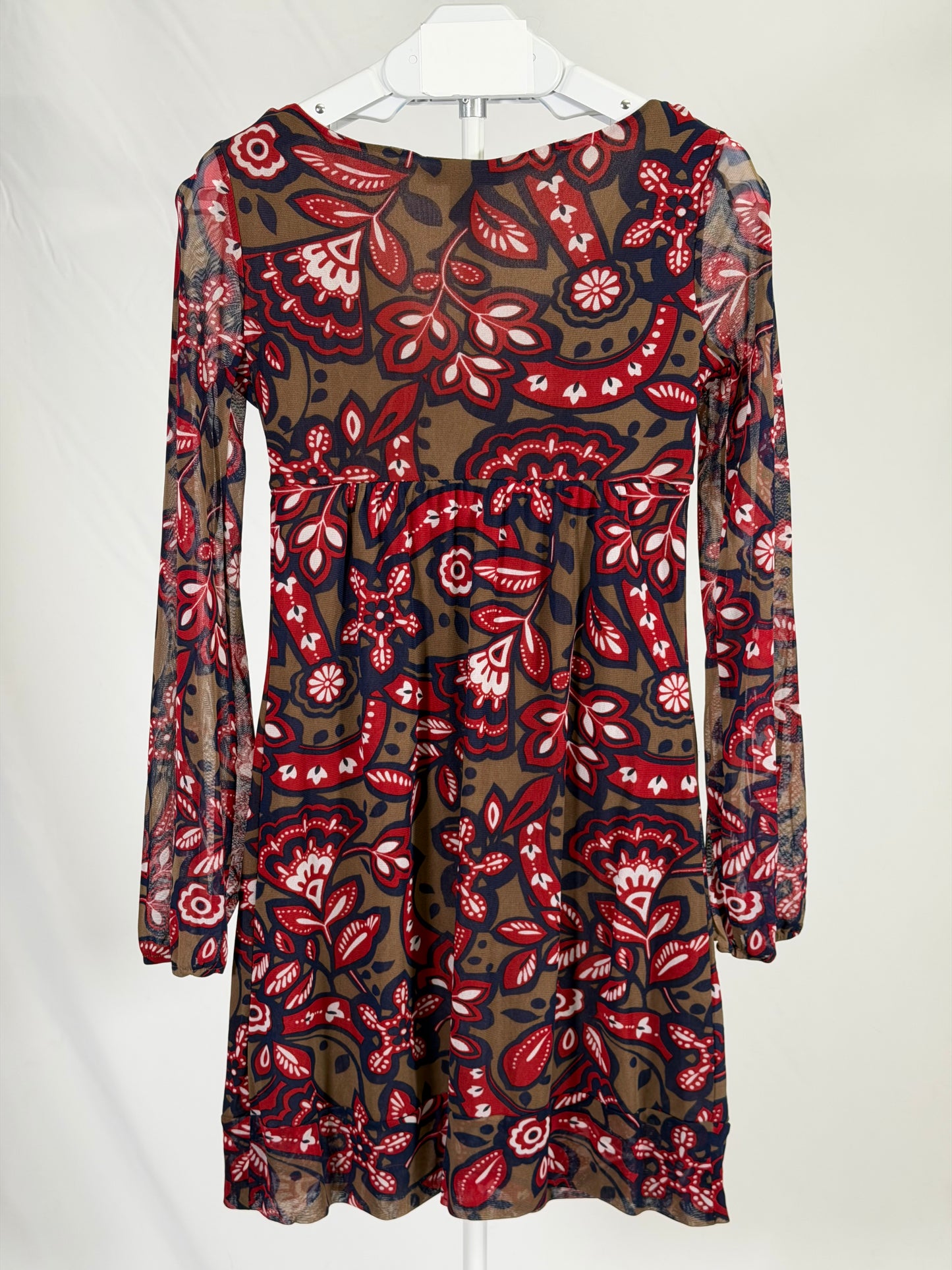 Vintage Y2K INC mesh floral paisley mini dress