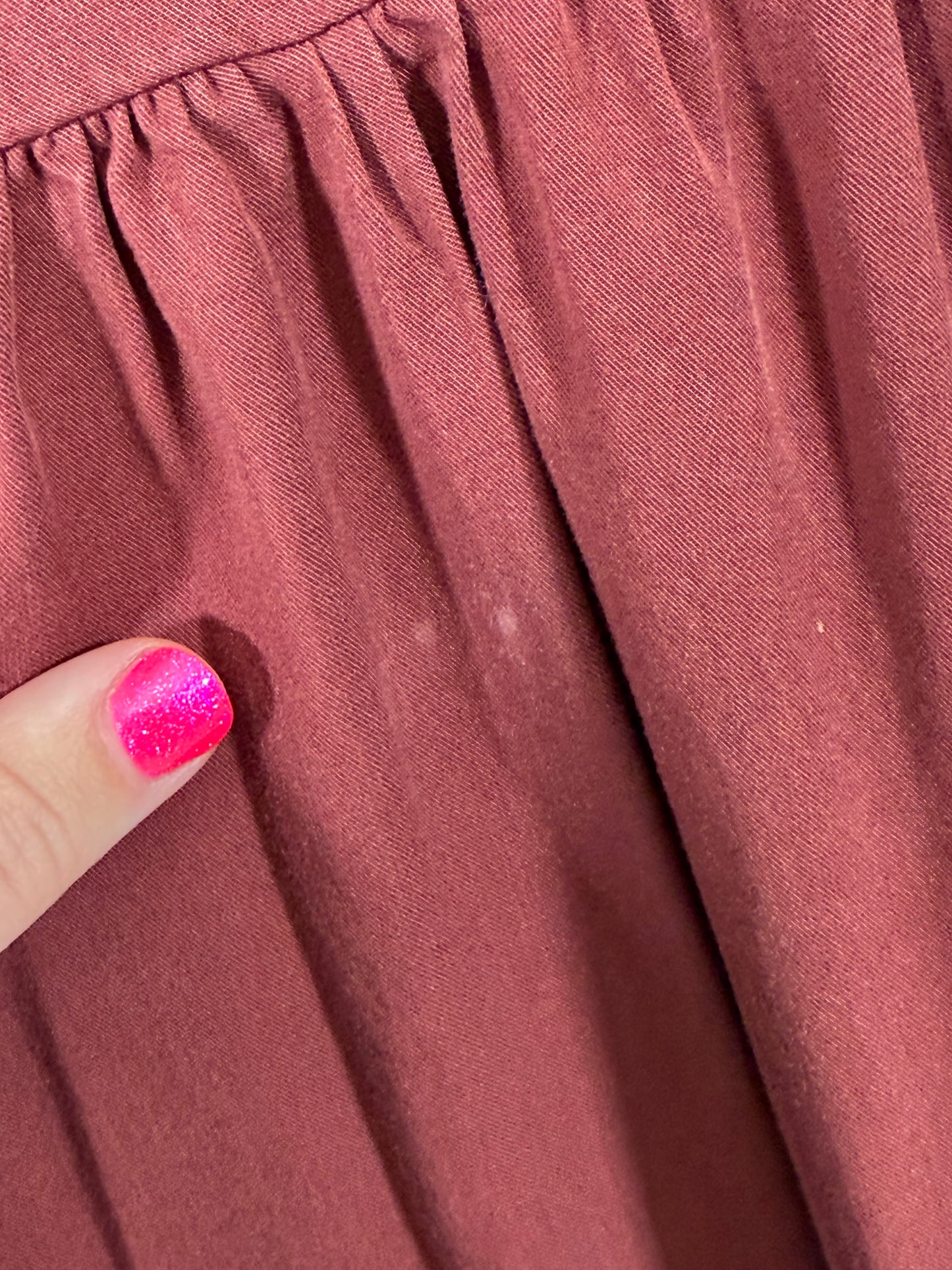 Bohme rusty smocked long sleeve midi dress