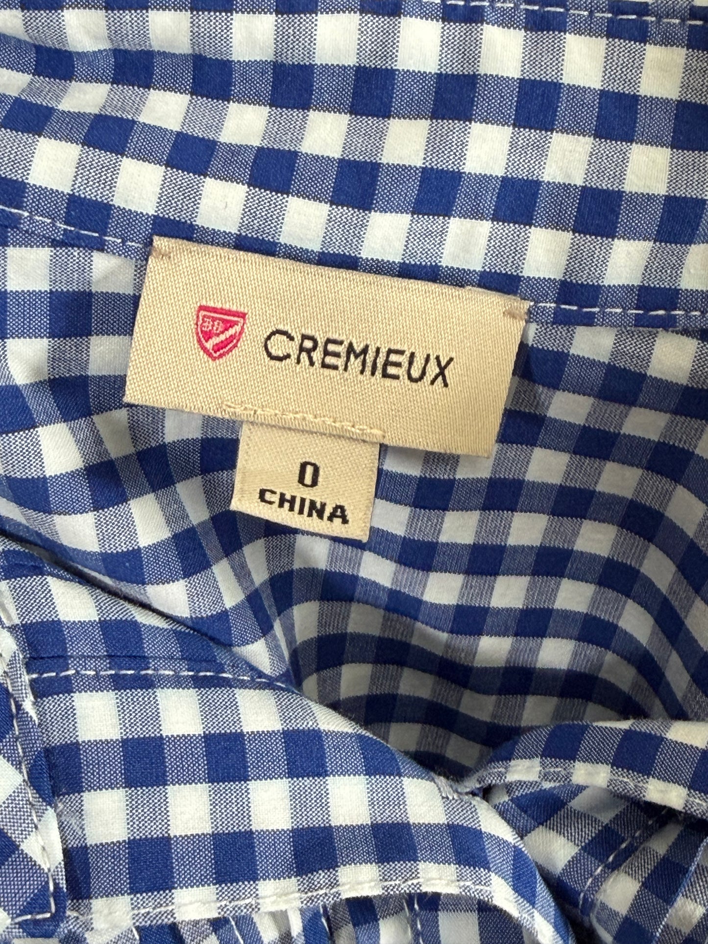 Cremieux blue & white gingham midi shirtdress