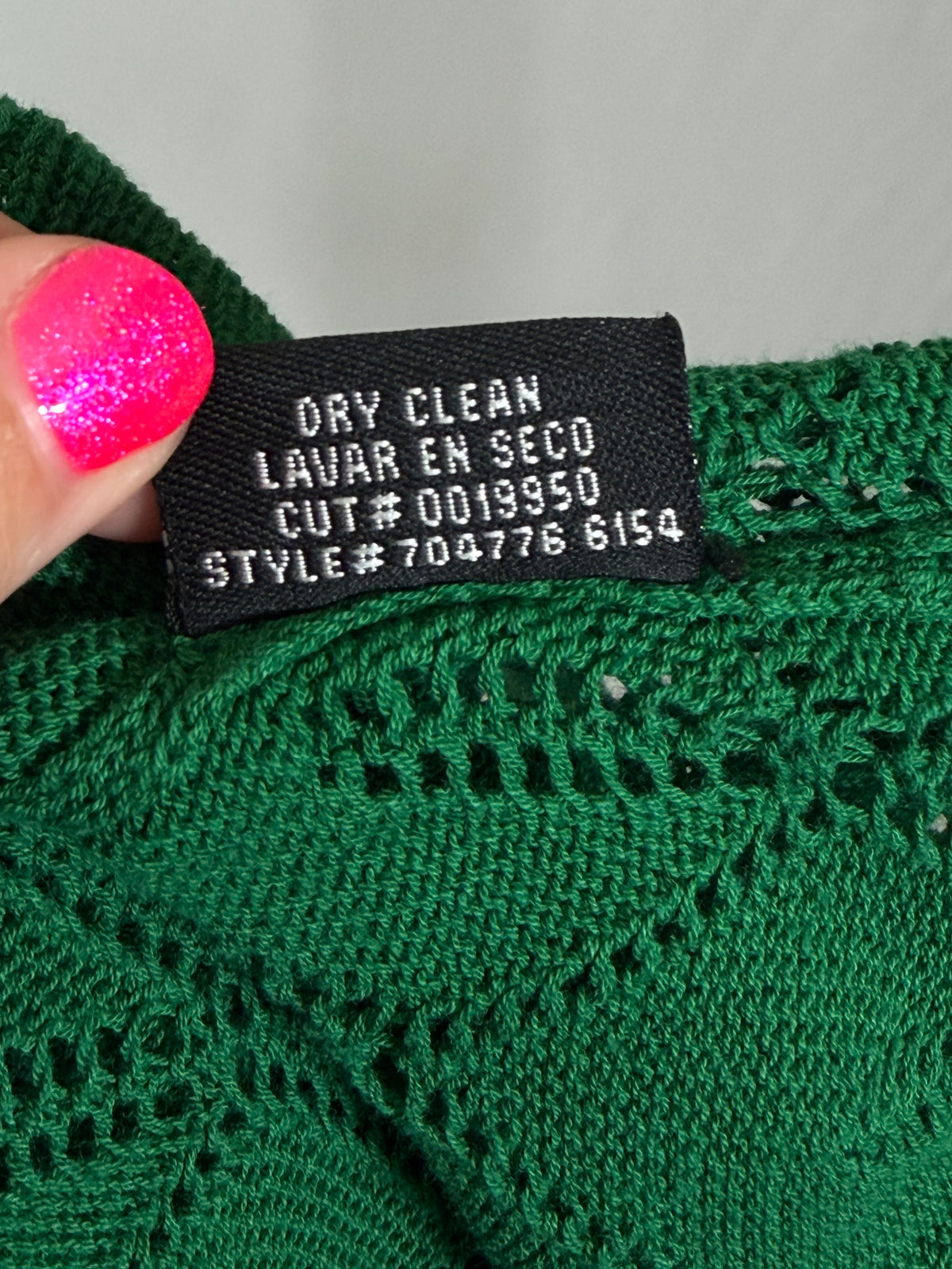Vintage Y2K ECI green open knit ruffle tie front duster cardigan