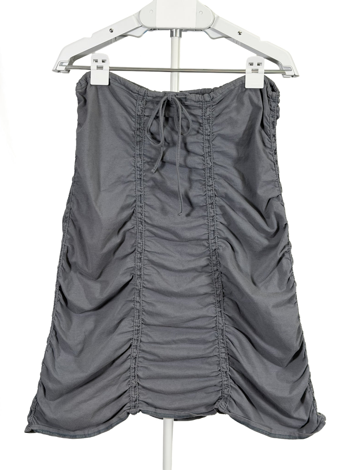 Vintage Y2K Neon Buddha gray fully ruched drawstring skirt