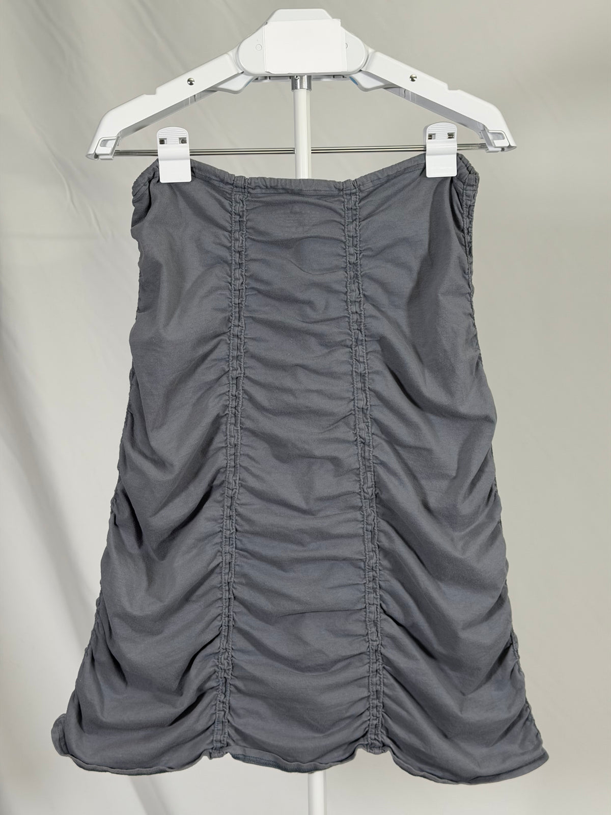Vintage Y2K Neon Buddha gray fully ruched drawstring skirt