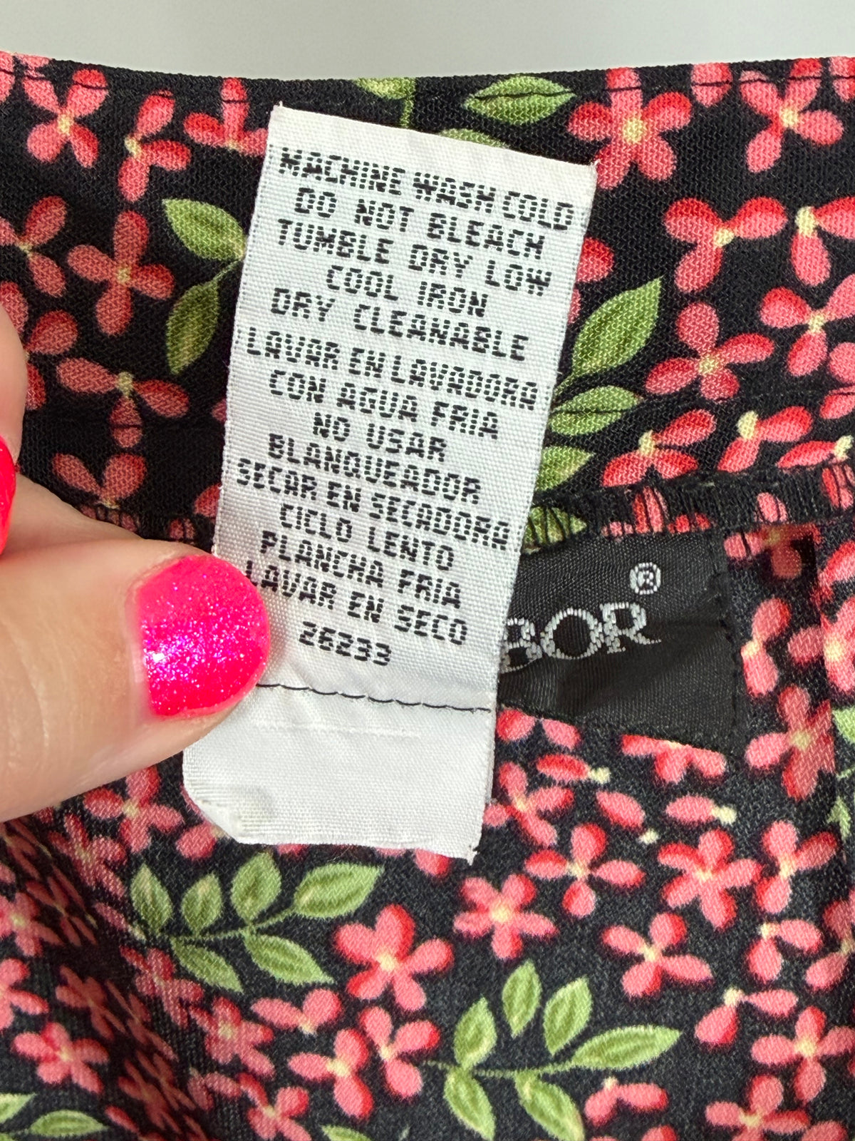 Vintage 90s Sag Harbor ditsy floral high waisted maxi skirt