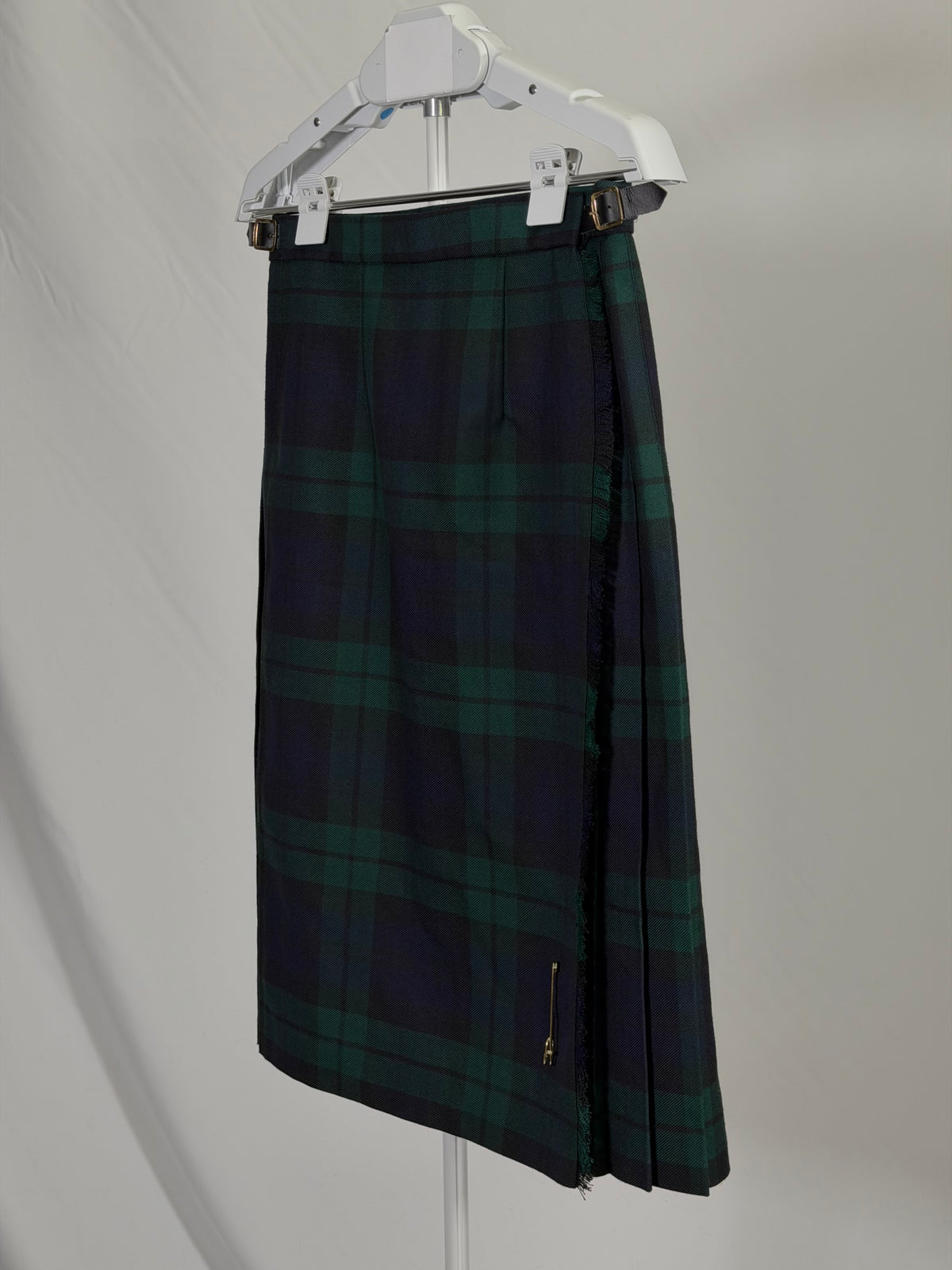 Vintage 90s James Pringle Weavers tartan wool blend pleated kilt