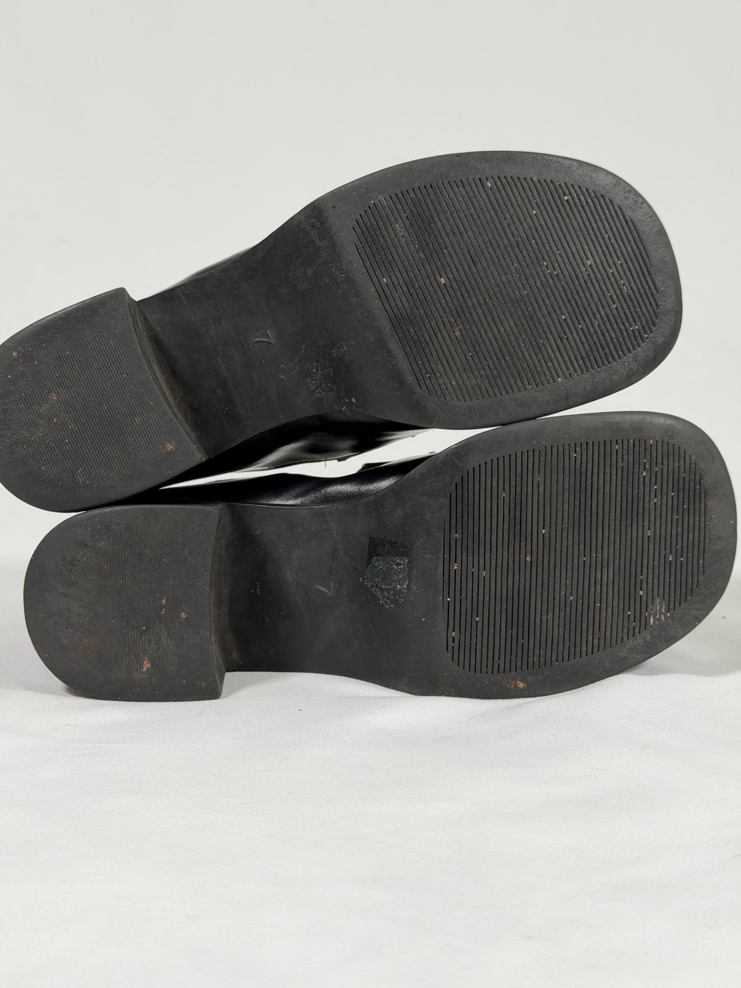 Vintage Y2K Mudd black chunky platform loafers