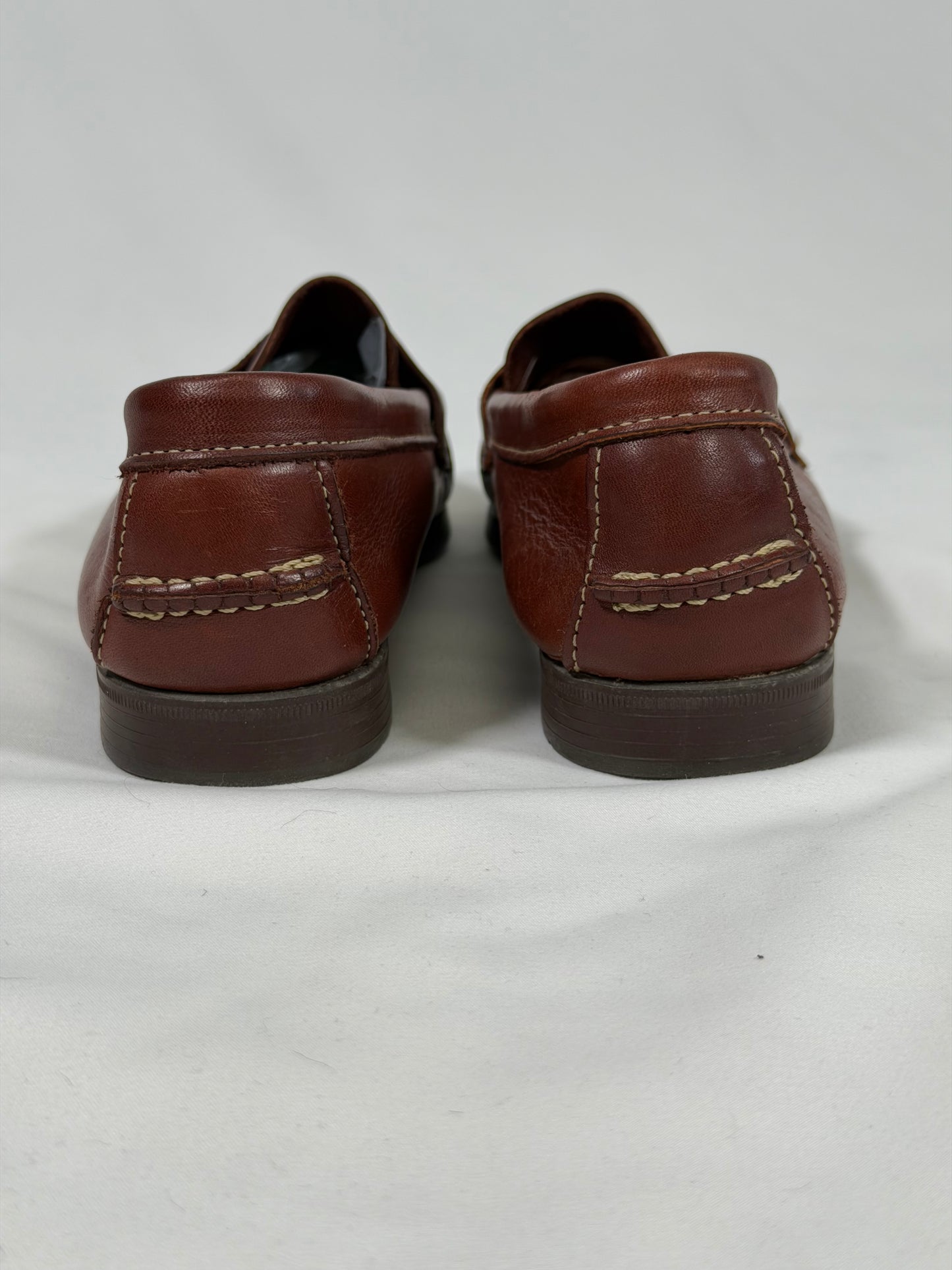 Vintage USA made Dexter brown leather penny loafers