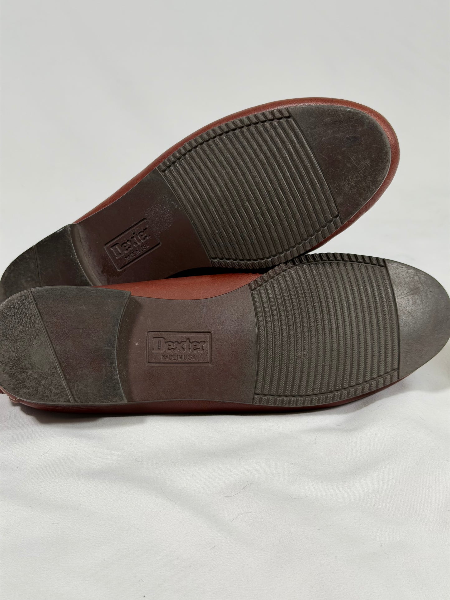 Vintage USA made Dexter brown leather penny loafers