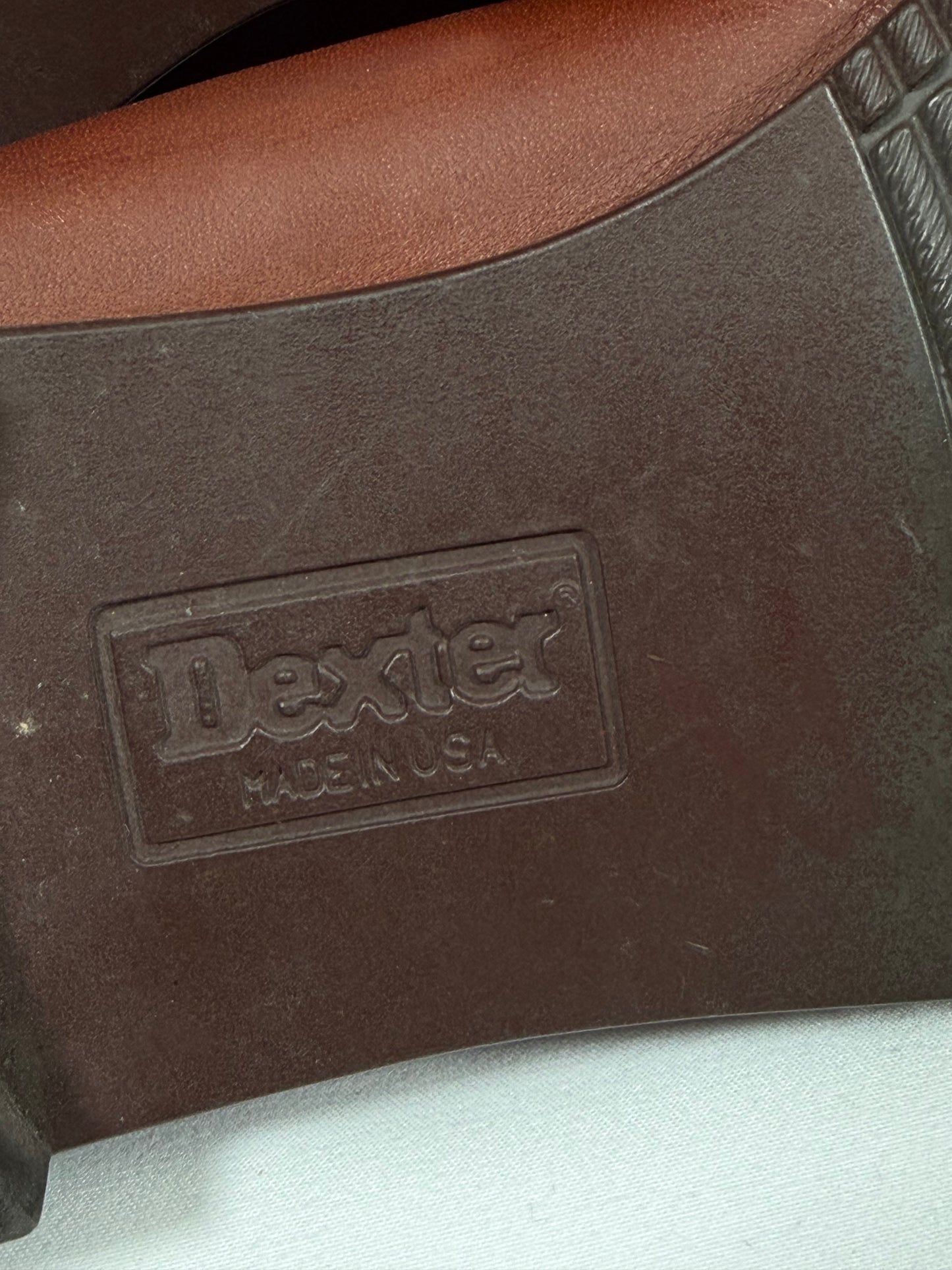 Vintage USA made Dexter brown leather penny loafers