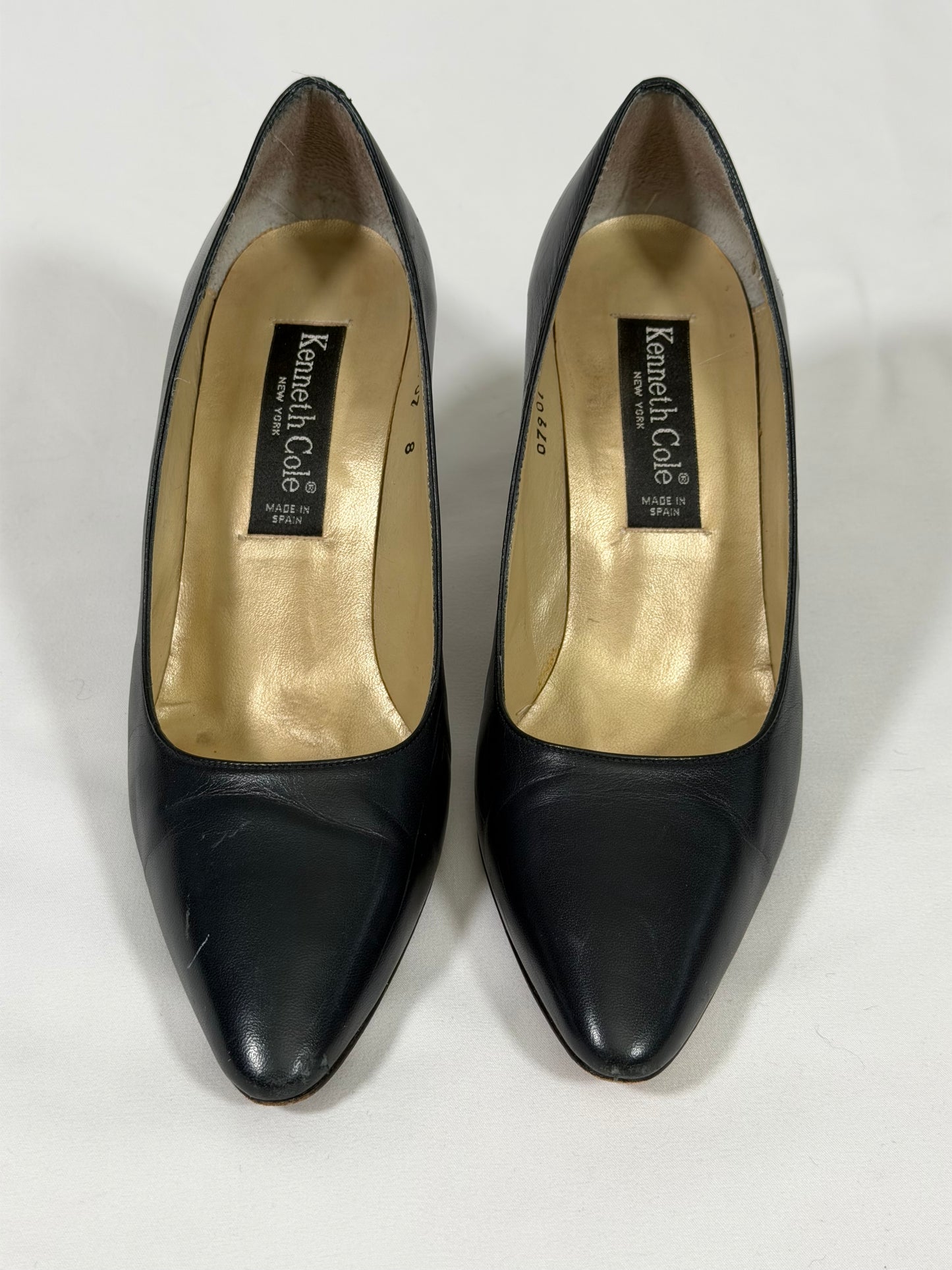 Vintage 90s Y2K Kenneth Cole black leather pointed toe pumps