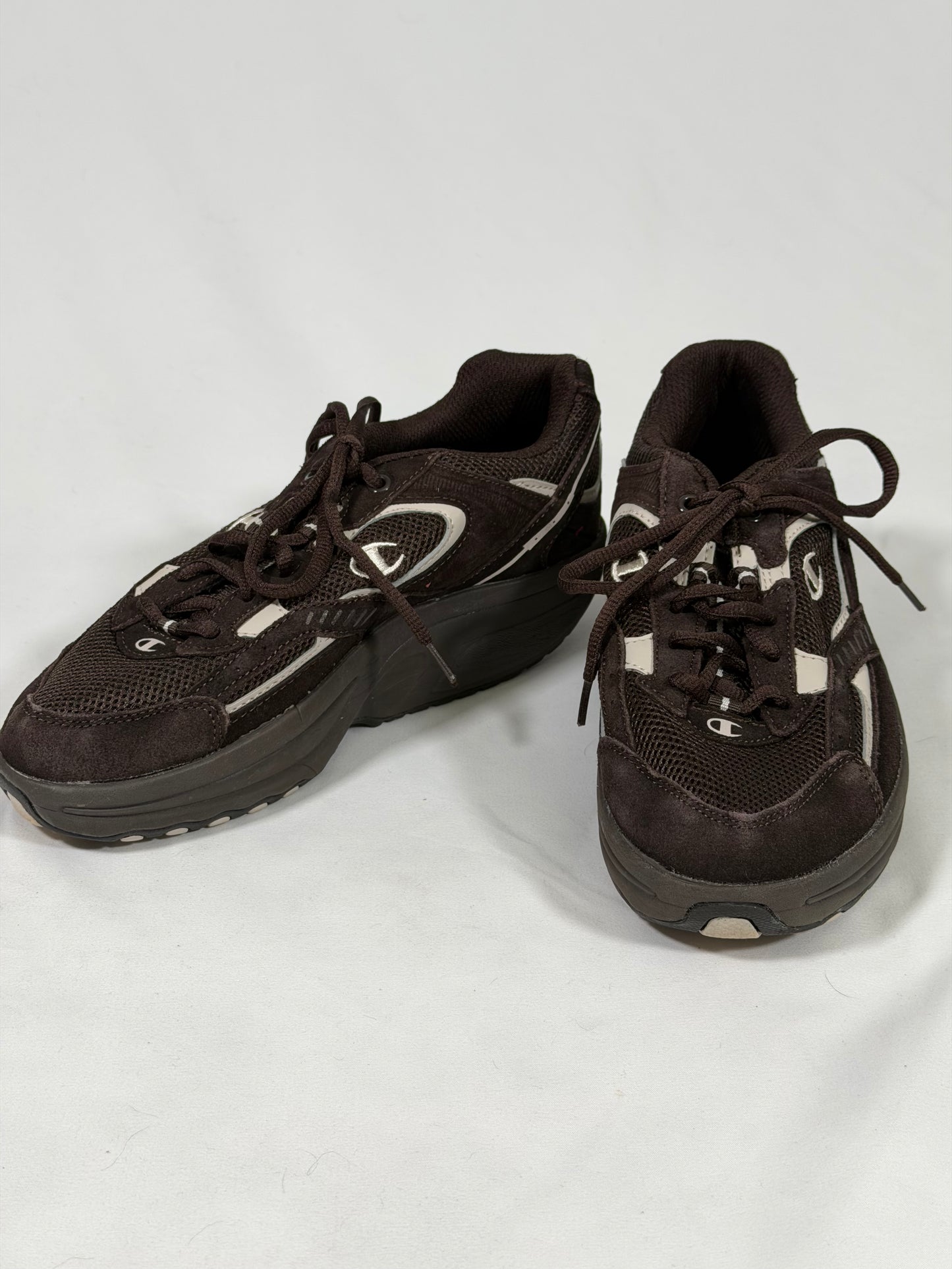 Vintage 90s Y2K Champion chunky brown platform trainers