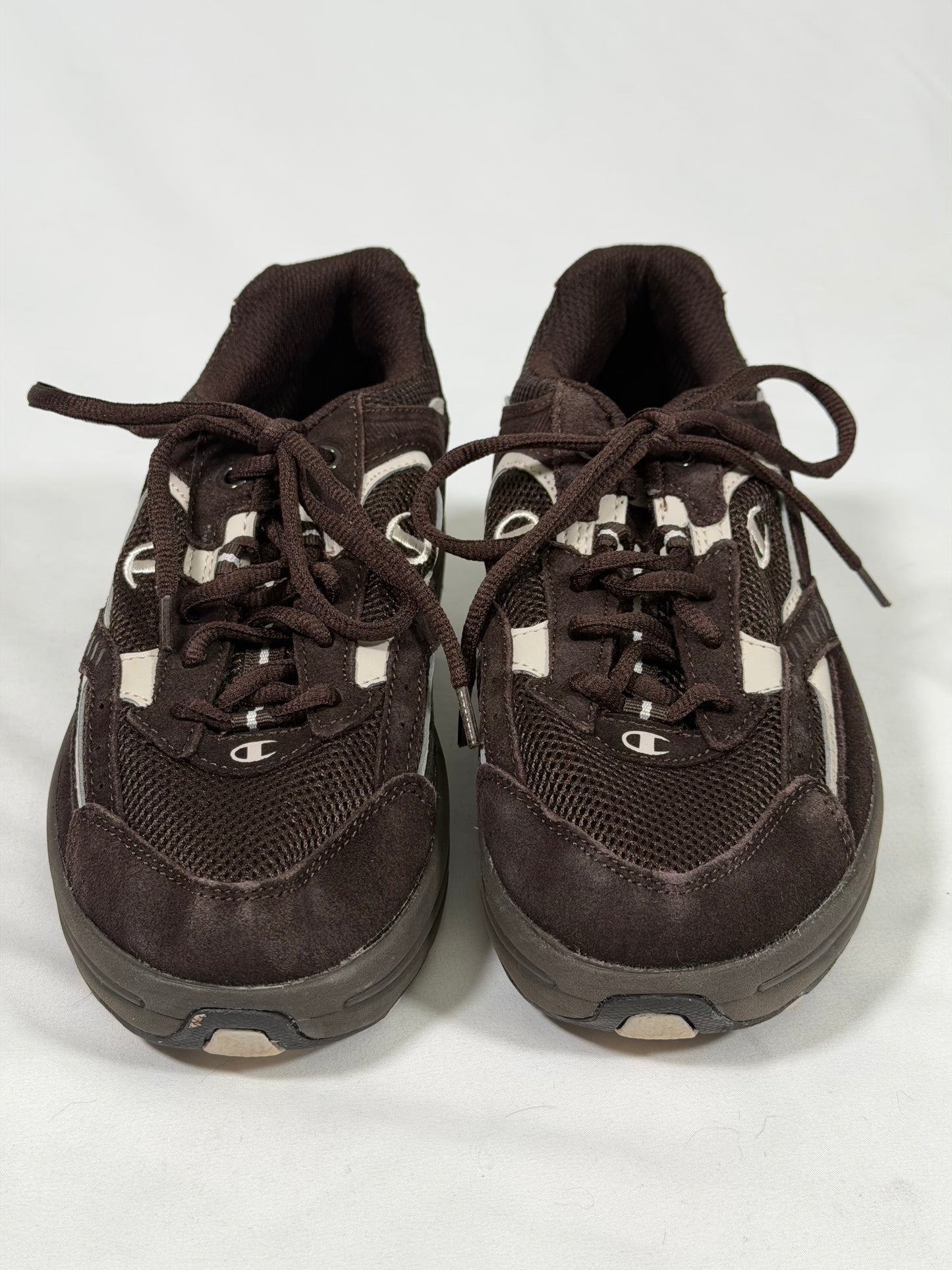 Vintage 90s Y2K Champion chunky brown platform trainers