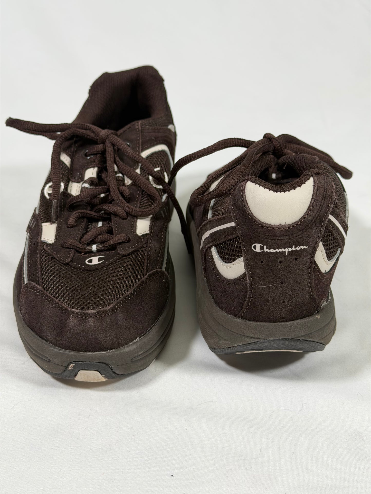 Vintage 90s Y2K Champion chunky brown platform trainers