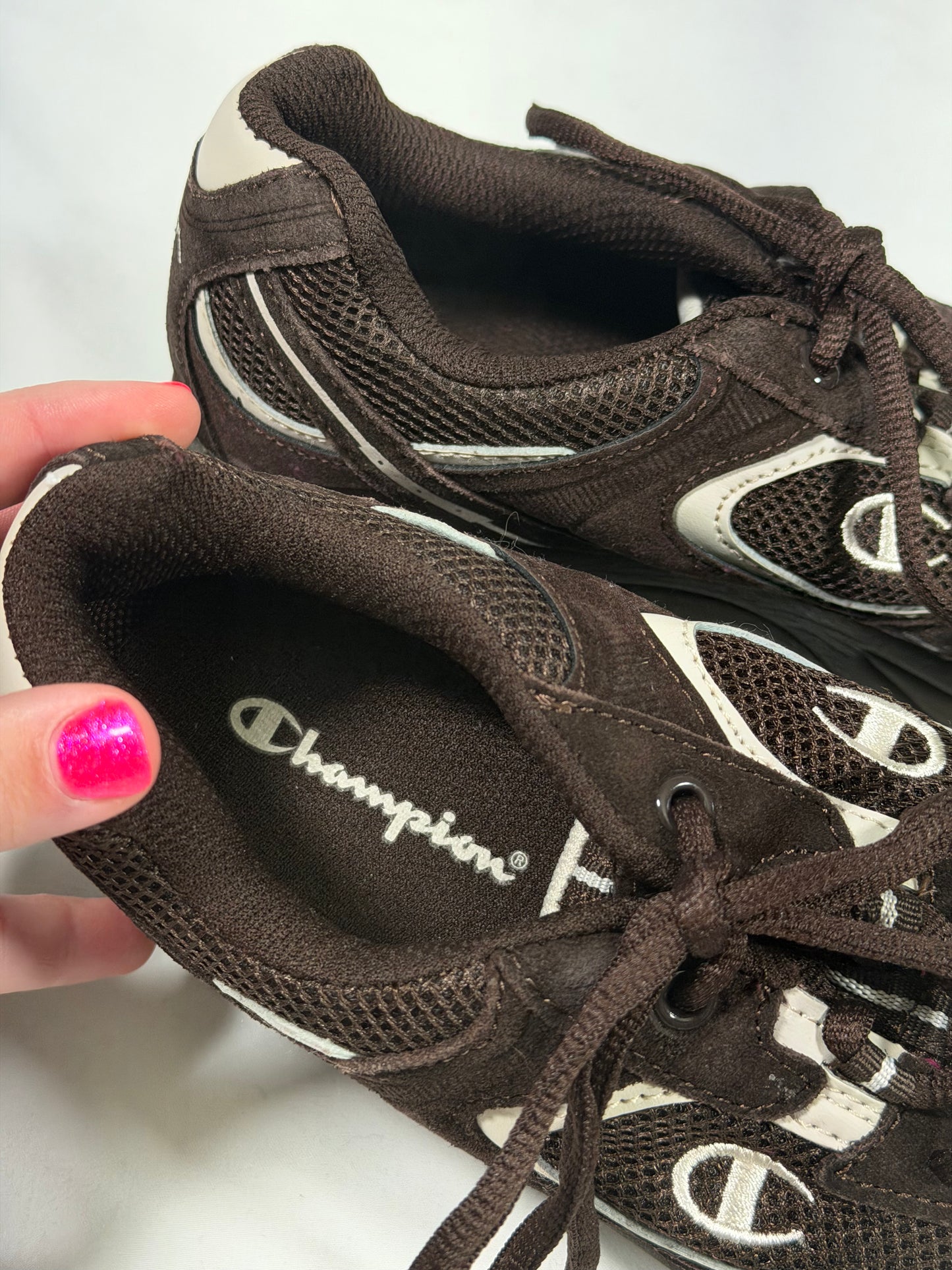 Vintage 90s Y2K Champion chunky brown platform trainers
