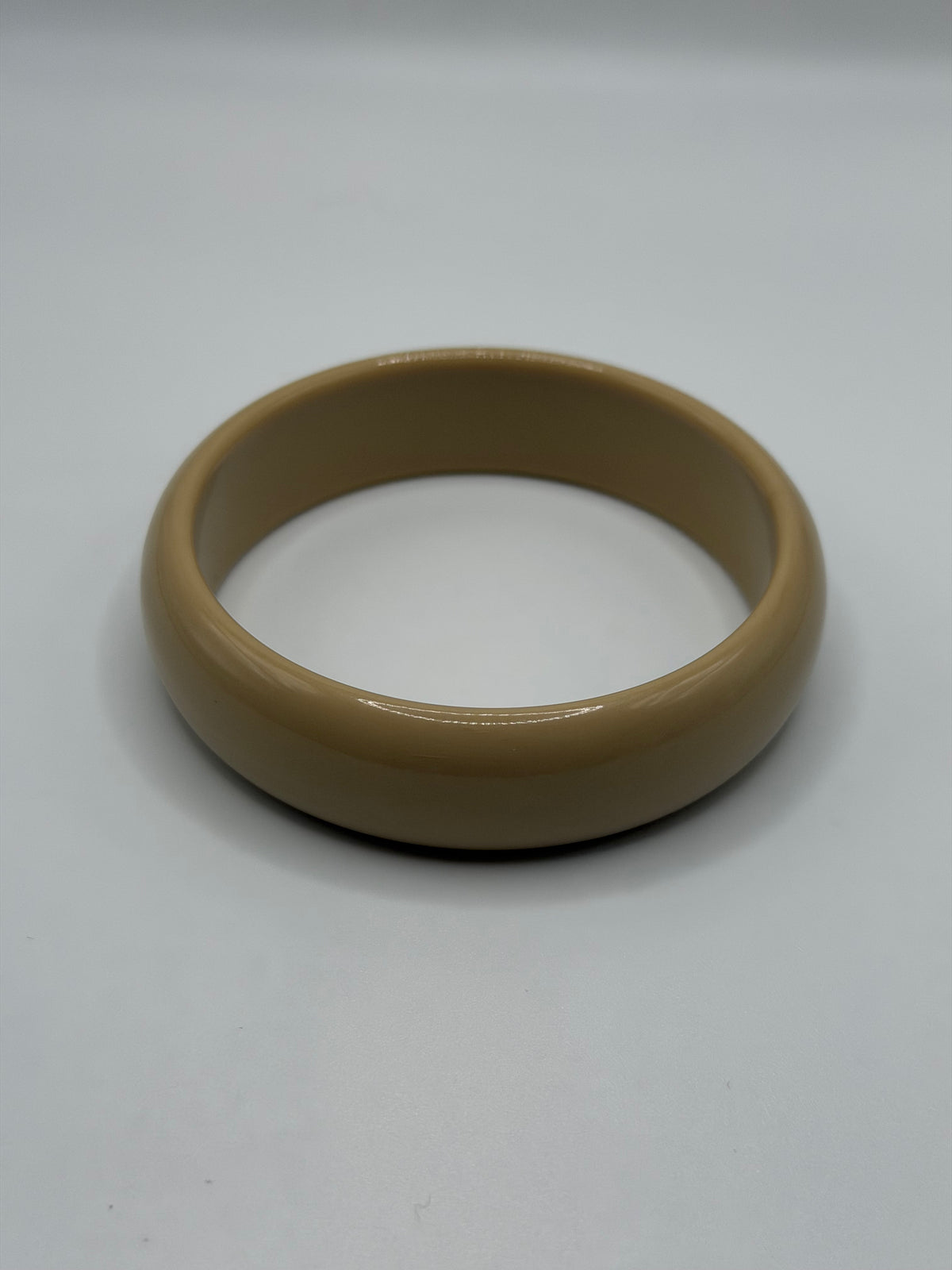 Chunky beige bangle bracelet