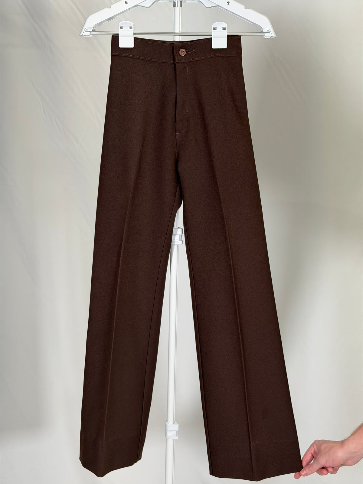 Vintage 70s Levi's chocolate brown high-waist flare trousers