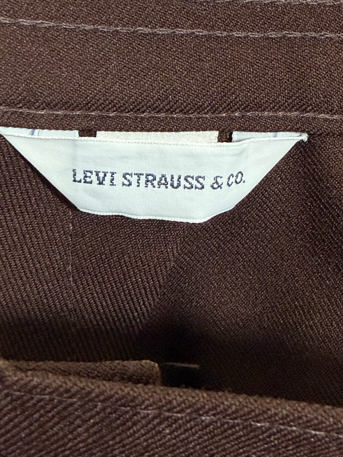 Vintage 70s Levi's chocolate brown high-waist flare trousers