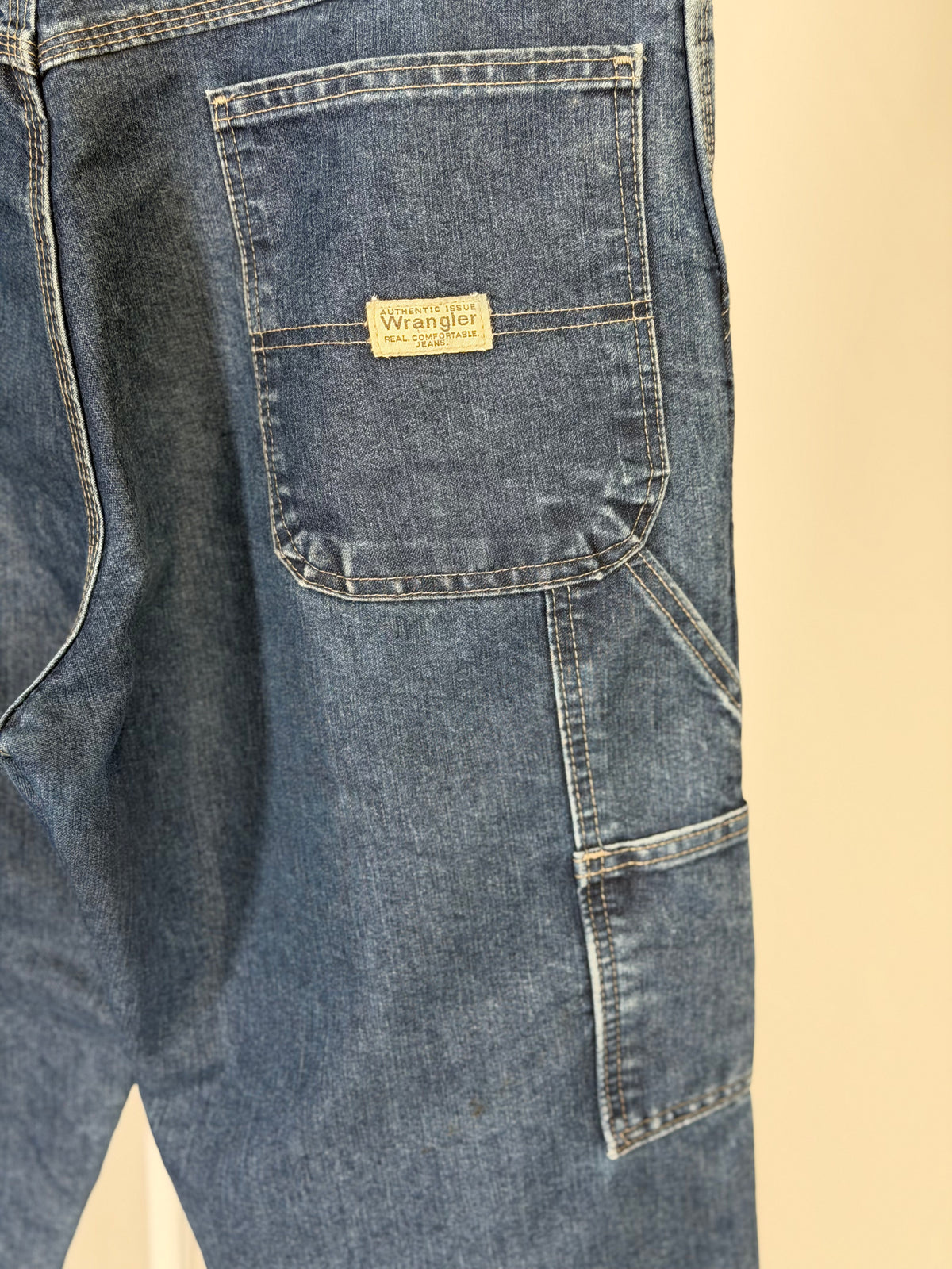 Wrangler dark wash carpenter utility jeans