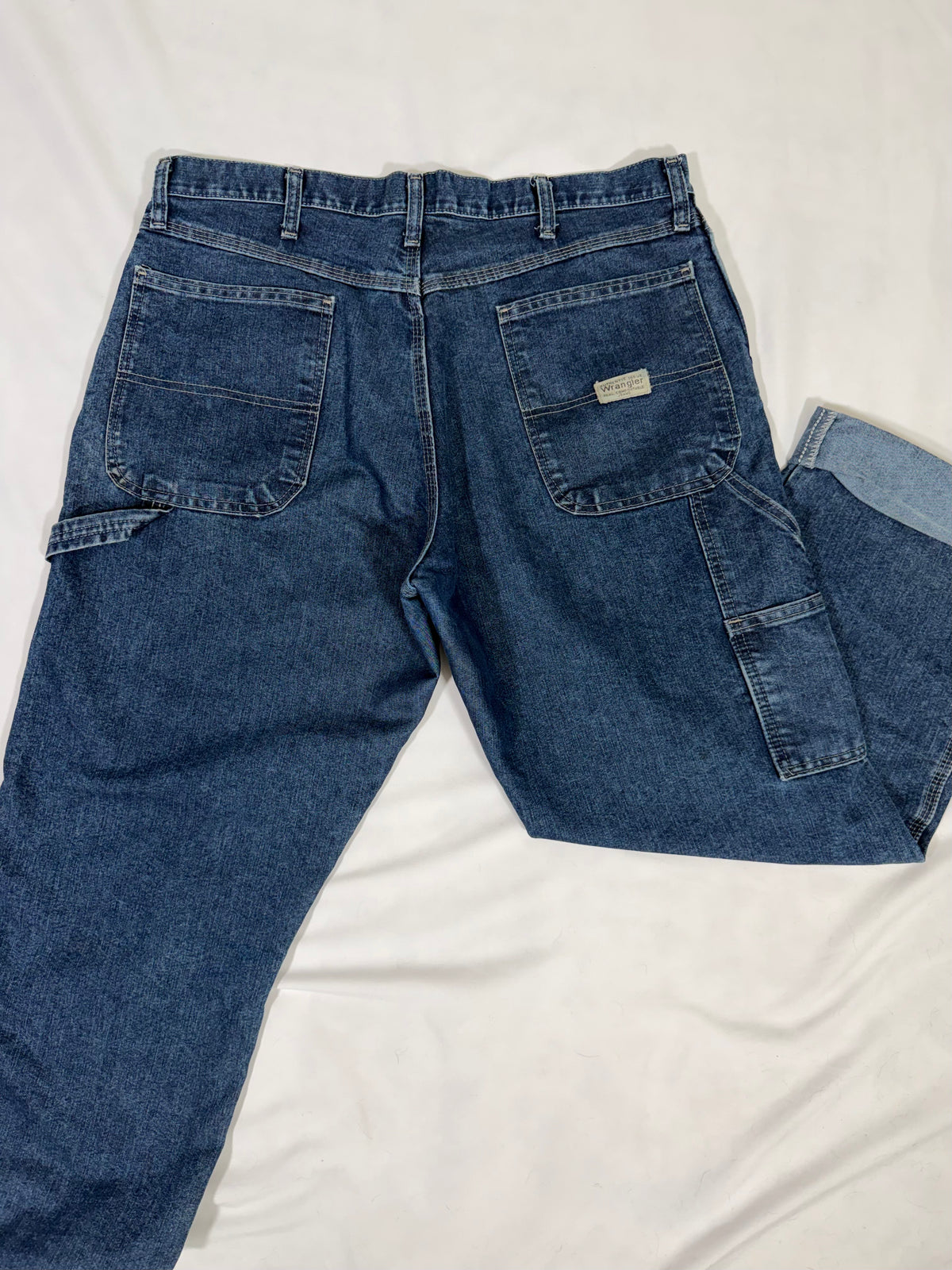 Wrangler dark wash carpenter utility jeans