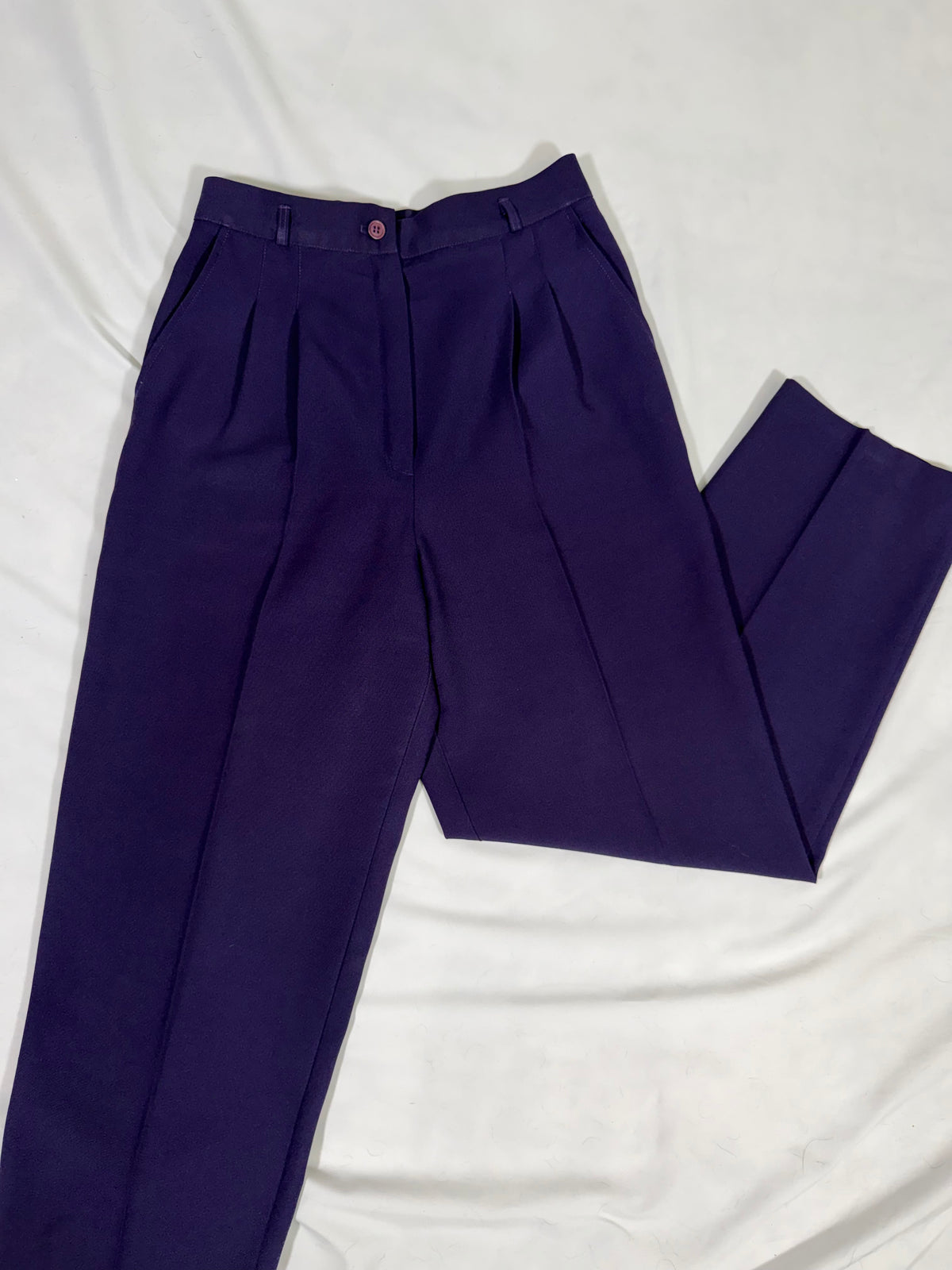 Vintage 90s Counterparts purple high-waisted pleated trousers
