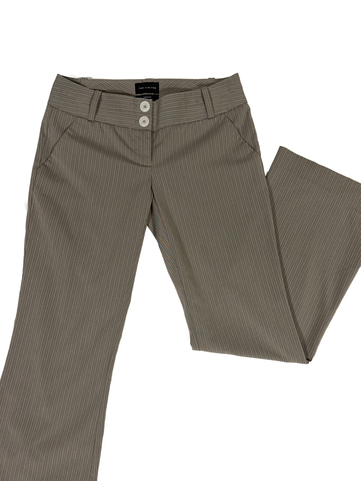 Vintage Y2K The Limited gray pinstripe mid-rise trousers