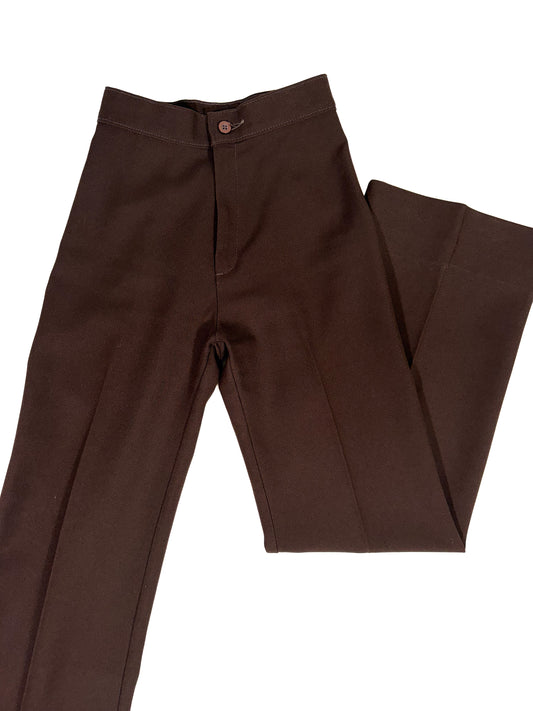 Vintage 70s Levi's chocolate brown high-waist flare trousers