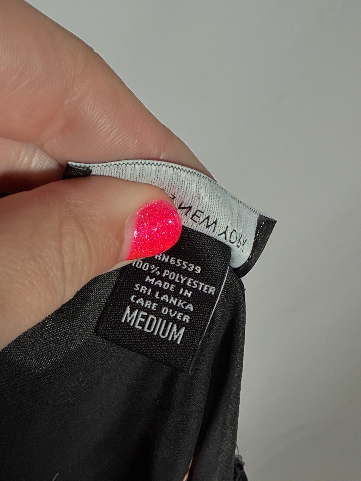 Vintage Y2K Jones New York black/floral satin slip dress